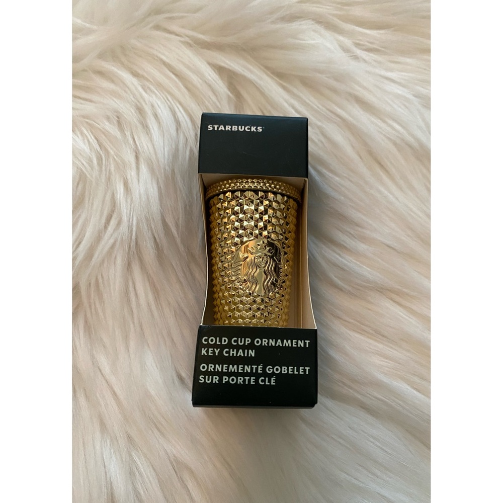 Starbucks Gold Keychain Ornament Tumbler